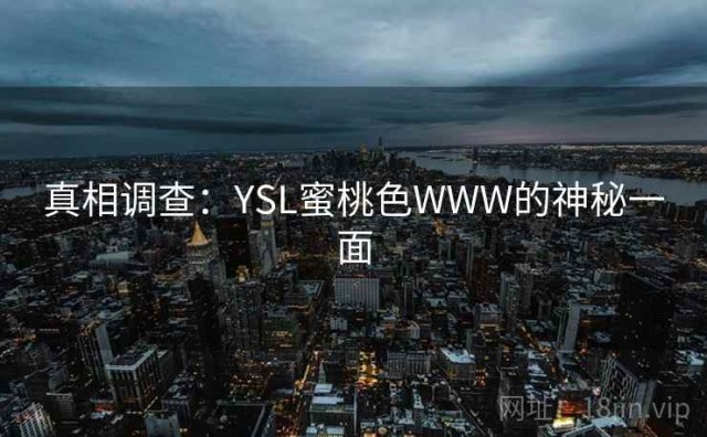 真相调查：YSL蜜桃色WWW的神秘一面