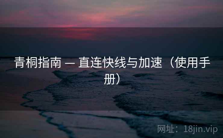 青桐指南 — 直连快线与加速（使用手册）